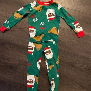 Carters black Santa pjs